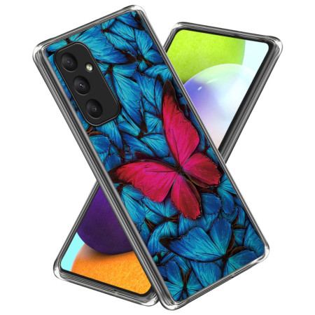 Etui Do Samsung Galaxy A55 5g CZerwony Motyl