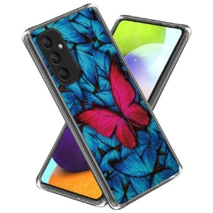 Etui Do Samsung Galaxy A55 5g CZerwony Motyl