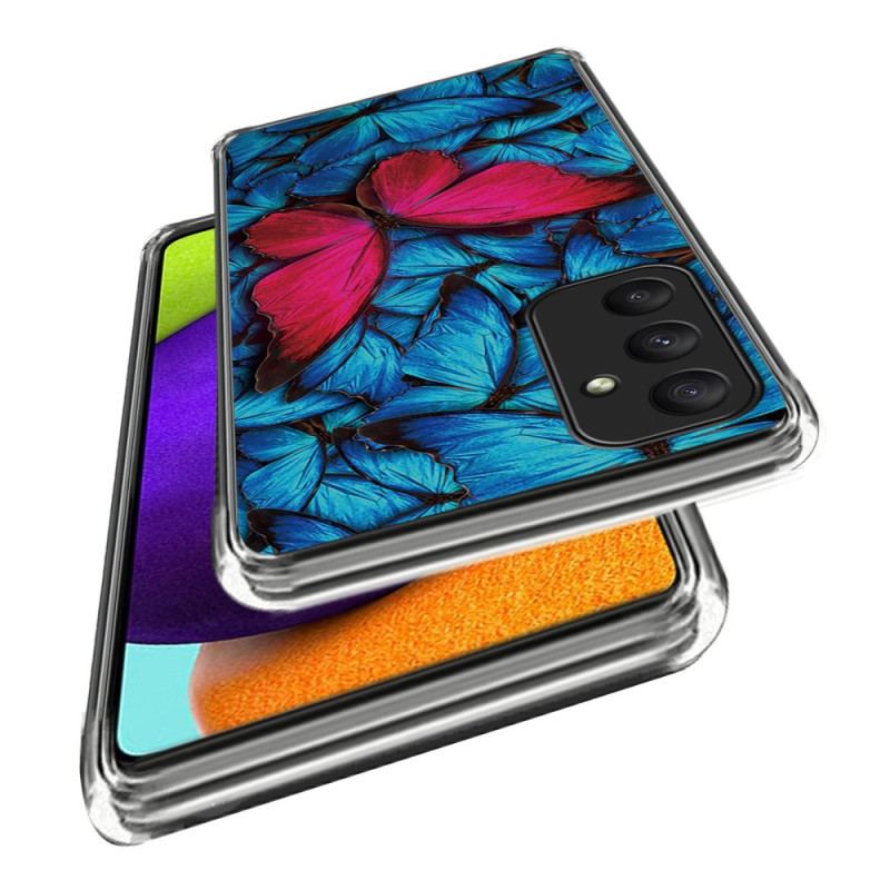 Etui Do Samsung Galaxy A55 5g CZerwony Motyl