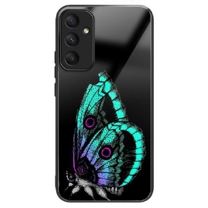 Etui Do Samsung Galaxy A55 5g Szkło Hartowane W Kształcie Zielonego Motyla