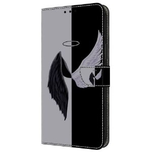 Etui Folio Do Samsung Galaxy A55 5g CZarno-białe Skrzydła