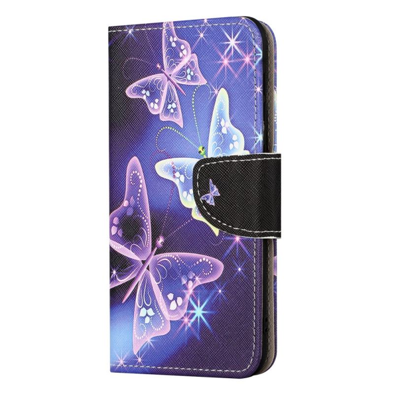 Etui Folio Samsung Galaxy A55 5g Błyszczące Motyle