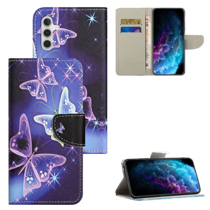 Etui Folio Samsung Galaxy A55 5g Błyszczące Motyle