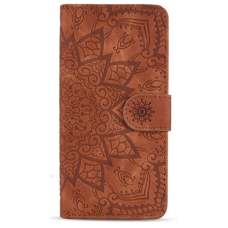 Etui Folio Samsung Galaxy A55 5g Grawerowane Kwiaty Etui Ochronne