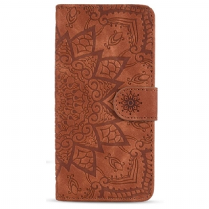 Etui Folio Samsung Galaxy A55 5g Grawerowane Kwiaty Etui Ochronne