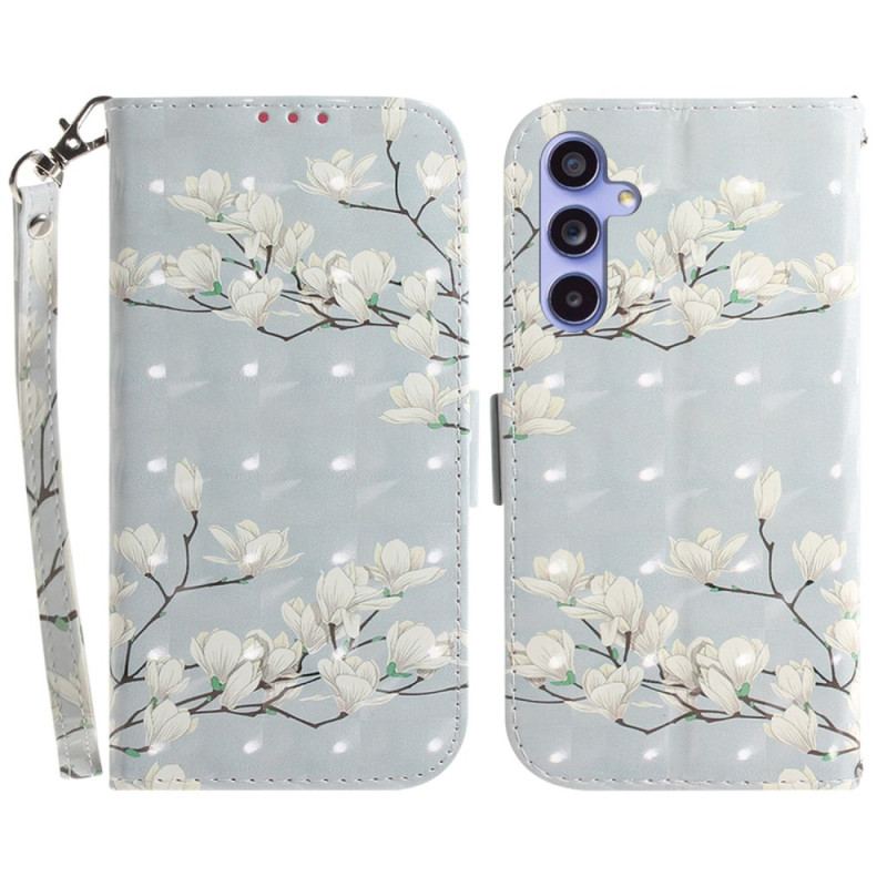 Etui Folio Samsung Galaxy A55 5g Magnolie Lanière Etui Ochronne