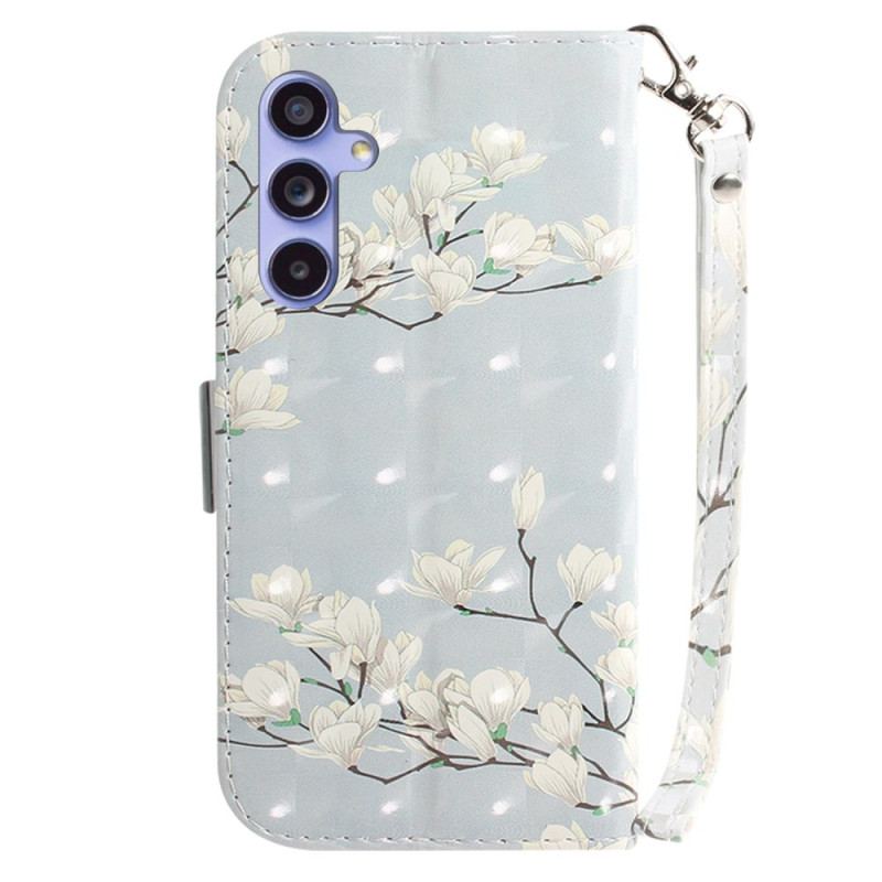 Etui Folio Samsung Galaxy A55 5g Magnolie Lanière Etui Ochronne