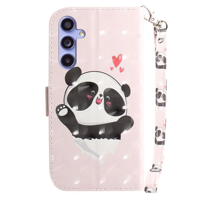 Etui Folio Samsung Galaxy A55 5g Miłość Panda Z Paskiem