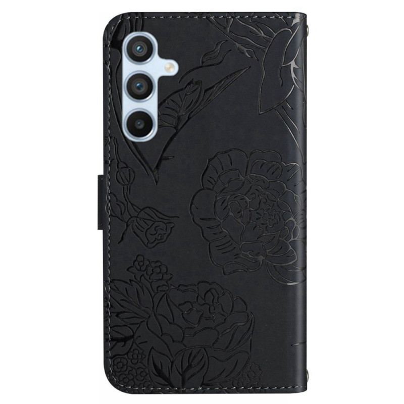 Etui Folio Samsung Galaxy A55 5g Motyle Ze Smyczą