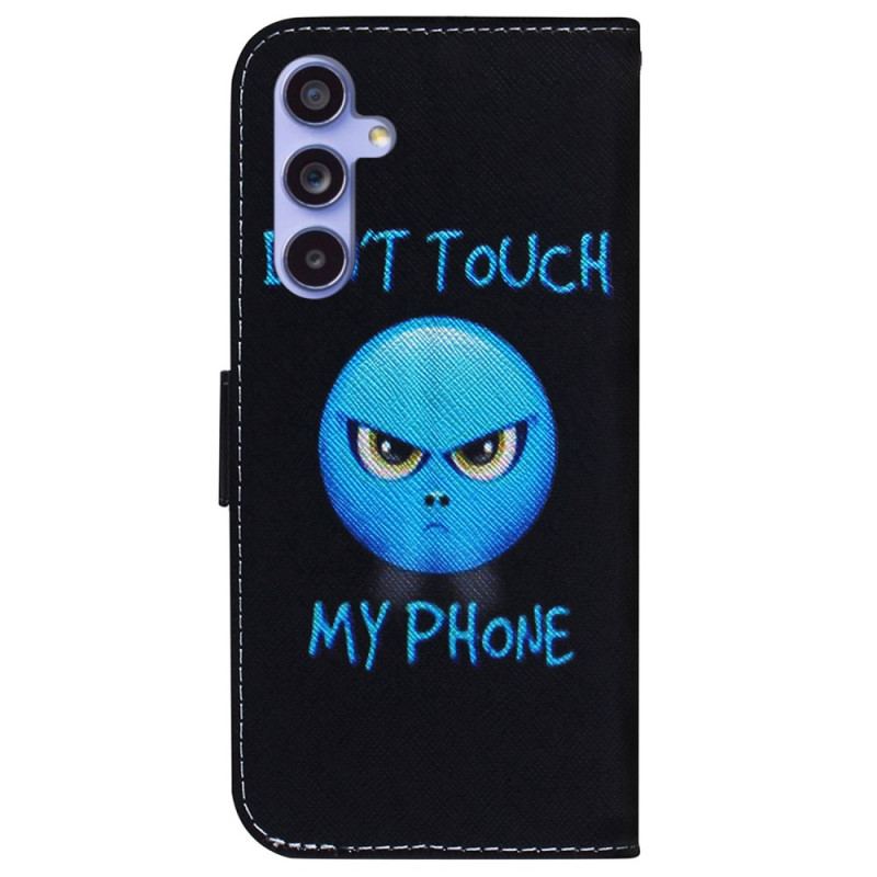 Etui Folio Samsung Galaxy A55 5g Telefon Z Emotikonami Nie Dotykaj Mojego Telefonu