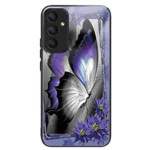 Etui Samsung Galaxy A55 5g Fioletowe Szkło Hartowane W Kształcie Motyla