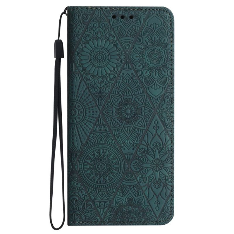 Flip Kotelot Samsung Galaxy A55 5g Patchwork Z Paskiem