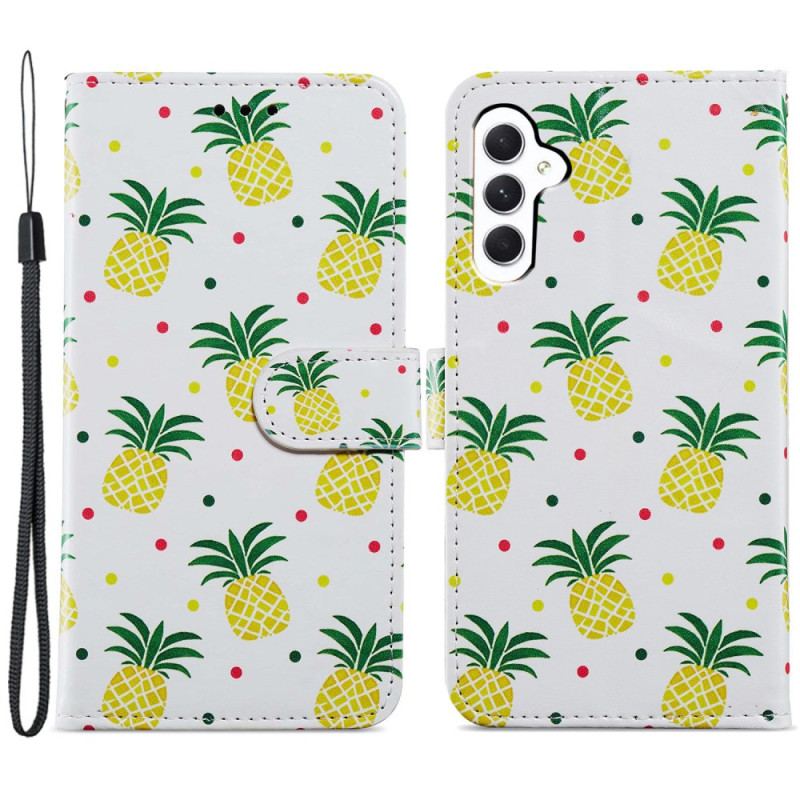 Skórzany Futerał Samsung Galaxy A55 5g Etui Na Telefon Ananas W Lnaière