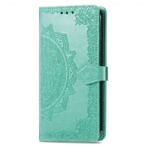 Etui Folio do Google Pixel 7 z Łańcuch Mandala W Stylu Retro Z Paskami