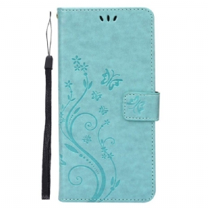 Etui Folio do Google Pixel 7 z Łańcuch Pasek Pro Flowers And Butterfly