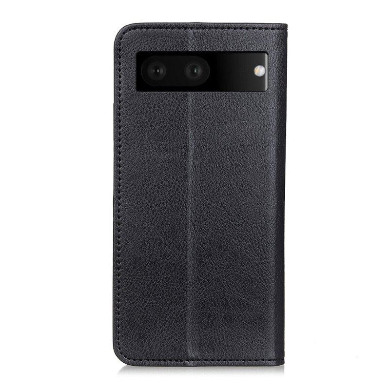 Etui Na Telefon do Google Pixel 7 Etui Folio Skóra Dwoinowa Liczi