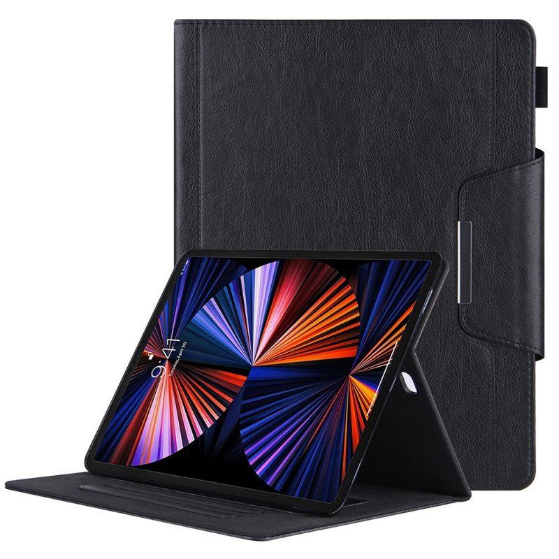 Etui Folio do iPad Pro 12.9" (2022) Srebrne Zapięcie Ze Sztucznej Skóry