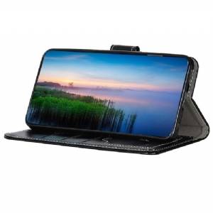 Etui Folio do Samsung Galaxy M33 5G Luksusowe Szwy Z Efektem Skóry