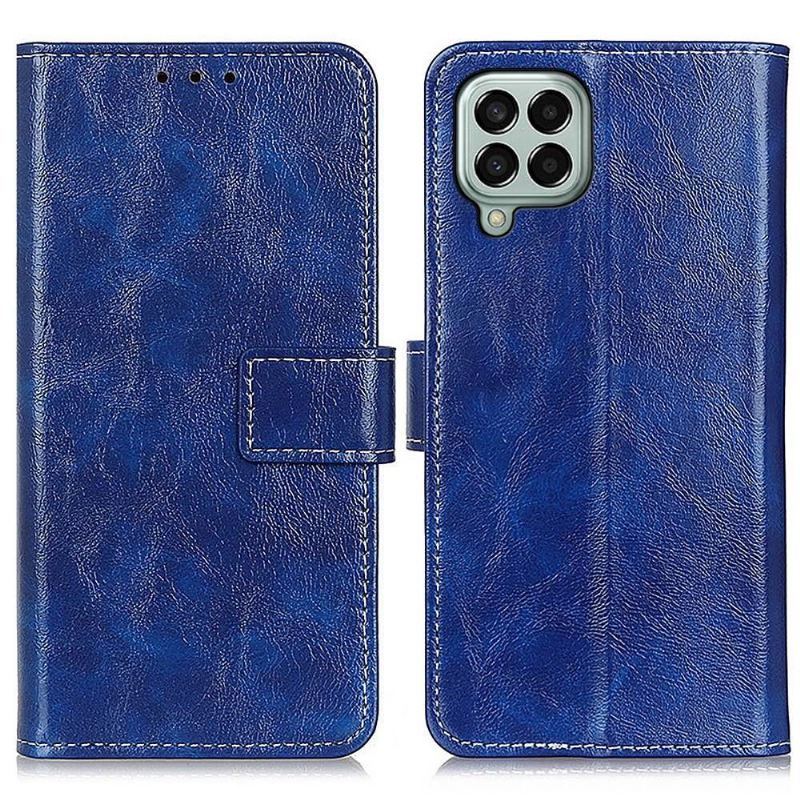 Etui Folio do Samsung Galaxy M33 5G Luksusowe Szwy Z Efektem Skóry