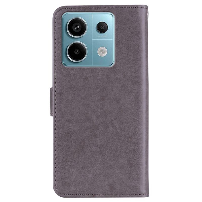 Etui Folio Do Xiaomi Redmi Note 13 5g Biżuteria Kostiumowa Sowy