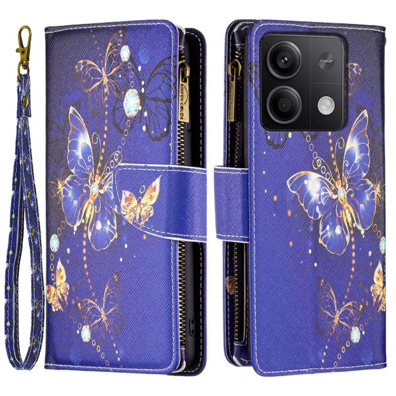 Etui Folio Do Xiaomi Redmi Note 13 5g Fioletowy Portfel W Motyle Z Paskiem