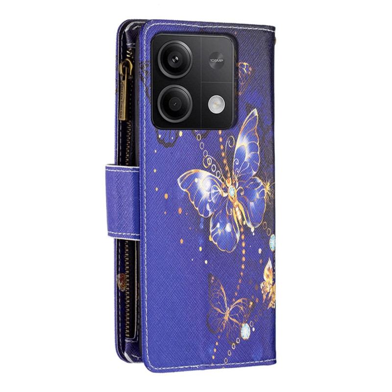 Etui Folio Do Xiaomi Redmi Note 13 5g Fioletowy Portfel W Motyle Z Paskiem