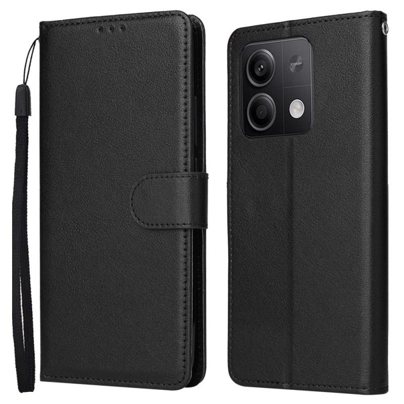 Etui Folio Do Xiaomi Redmi Note 13 5g Gładki Z Paskiem