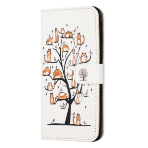 Etui Folio Do Xiaomi Redmi Note 13 5g Koty Na Drzewie Smyczy