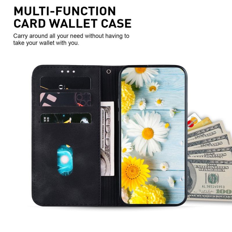 Etui Folio Do Xiaomi Redmi Note 13 5g Kwiatowy Wzór Z Paskiem