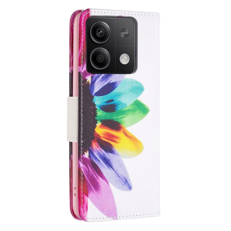 Etui Folio Xiaomi Redmi Note 13 5g Akwarela Kwiat