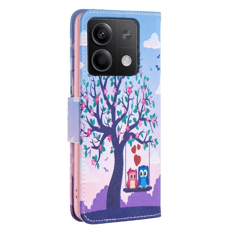 Etui Folio Xiaomi Redmi Note 13 5g Dwie Sowy Na Huśtawce