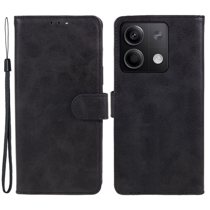 Etui Folio Xiaomi Redmi Note 13 5g Efekt Skóry Z Paskiem