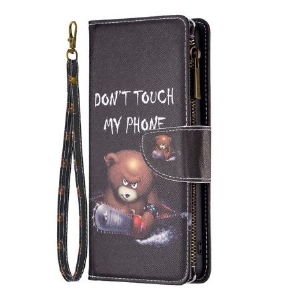 Etui Folio Xiaomi Redmi Note 13 5g Portfel Niebezpiecznego Niedźwiedzia Z Paskiem Etui Ochronne