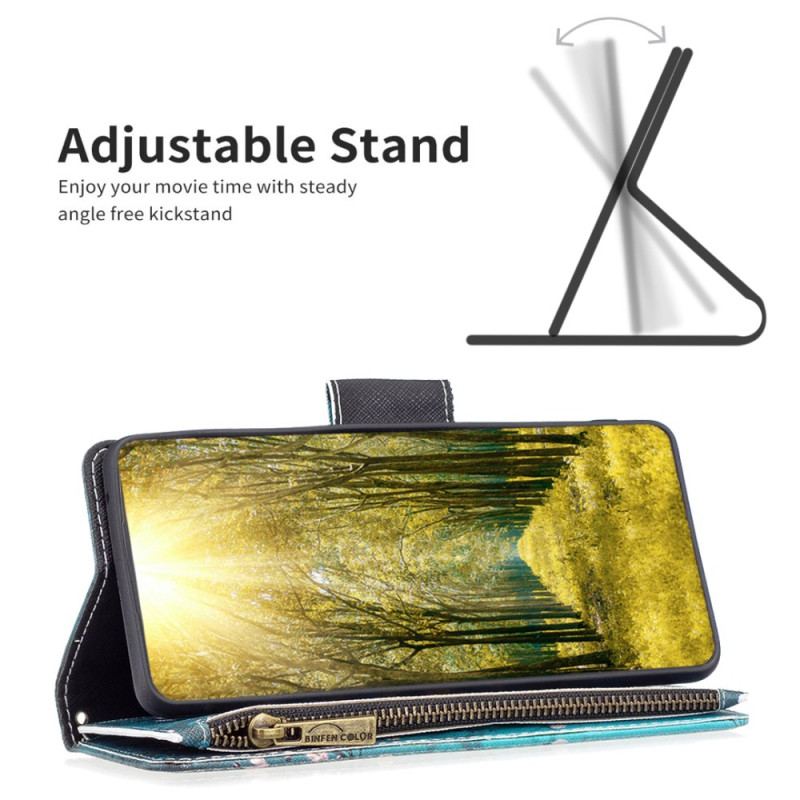 Etui Folio Xiaomi Redmi Note 13 5g Portfel W Kwiaty Z Paskiem Etui Ochronne