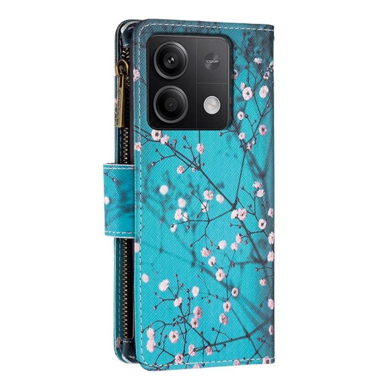 Etui Folio Xiaomi Redmi Note 13 5g Portfel W Kwiaty Z Paskiem Etui Ochronne