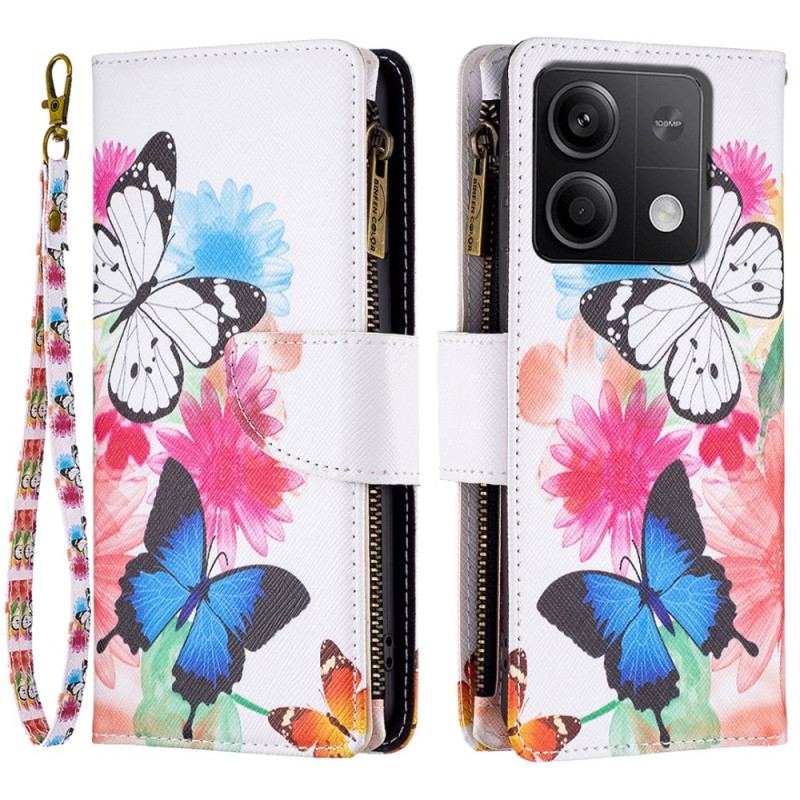 Etui Folio Xiaomi Redmi Note 13 5g Portfel Z Dwoma Motylkami