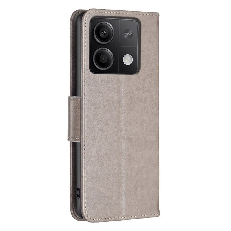 Etui Folio Xiaomi Redmi Note 13 5g Wzór Motyli Ze Smyczą