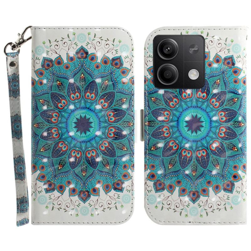 Etui Folio Xiaomi Redmi Note 13 5g Zielona Mandala Z Paskiem Etui Ochronne