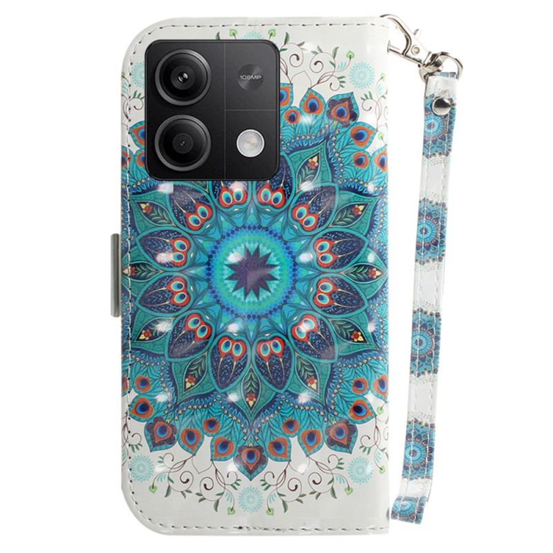 Etui Folio Xiaomi Redmi Note 13 5g Zielona Mandala Z Paskiem Etui Ochronne