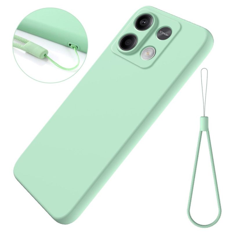 Etui Xiaomi Redmi Note 13 5g Płynny Silikon Z Paskiem Etui Ochronne