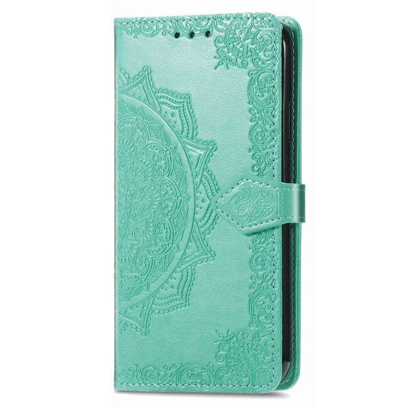 Skórzany Futerał Xiaomi Redmi Note 13 5g Etui Na Telefon Barokowa Mandala Z Paskiem