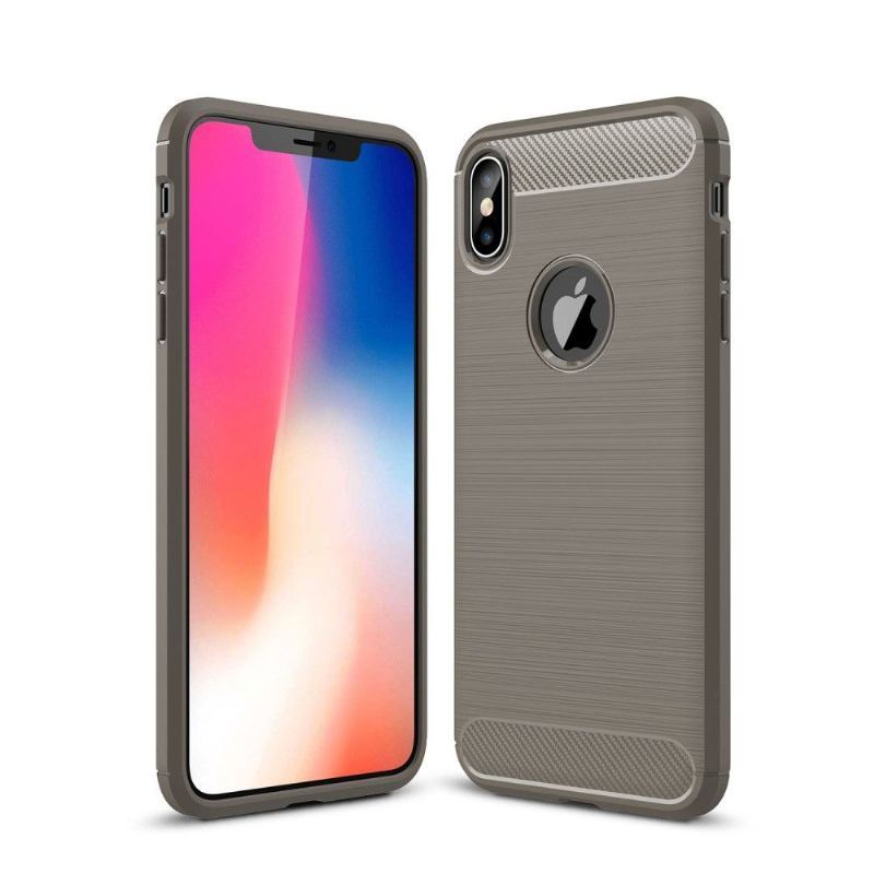 Etui do iPhone XS Max Biznes Elastyczny Efekt Szczotkowany