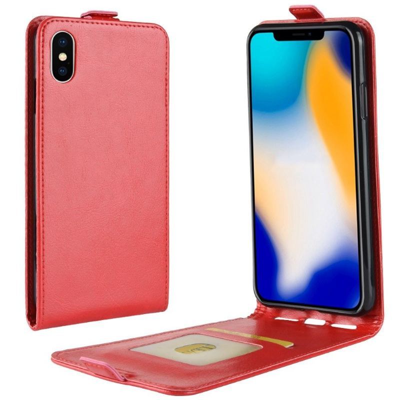 Etui Folio do iPhone XS Max Skórzany Futerał Ze Sztucznej Skóry W Pionie