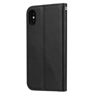 Etui Folio do iPhone XS Max Stojak Case Efekt Skórzany