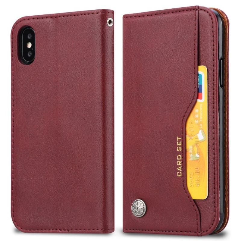 Etui Folio do iPhone XS Max Stojak Case Efekt Skórzany