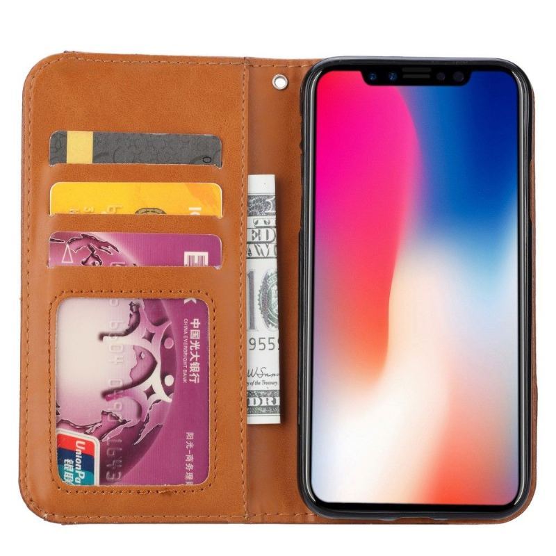 Etui Folio do iPhone XS Max Stojak Case Efekt Skórzany