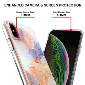 Futerały do iPhone XS Max Kolorowy Marmur