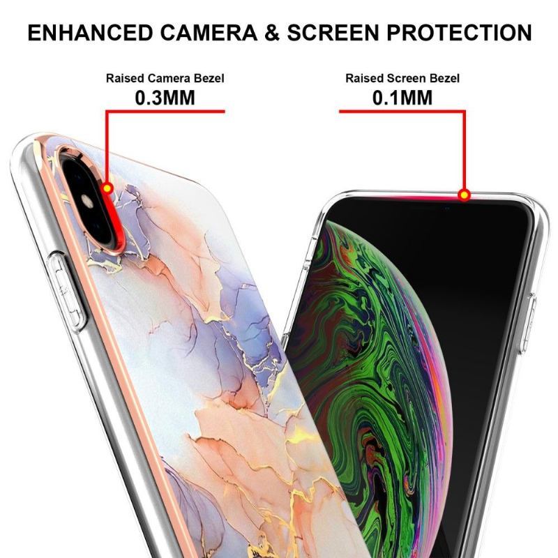 Futerały do iPhone XS Max Kolorowy Marmur