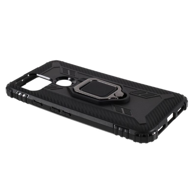 Etui do Google Pixel 5 Biznes Carbon Look Z Pierścieniem Podtrzymującym