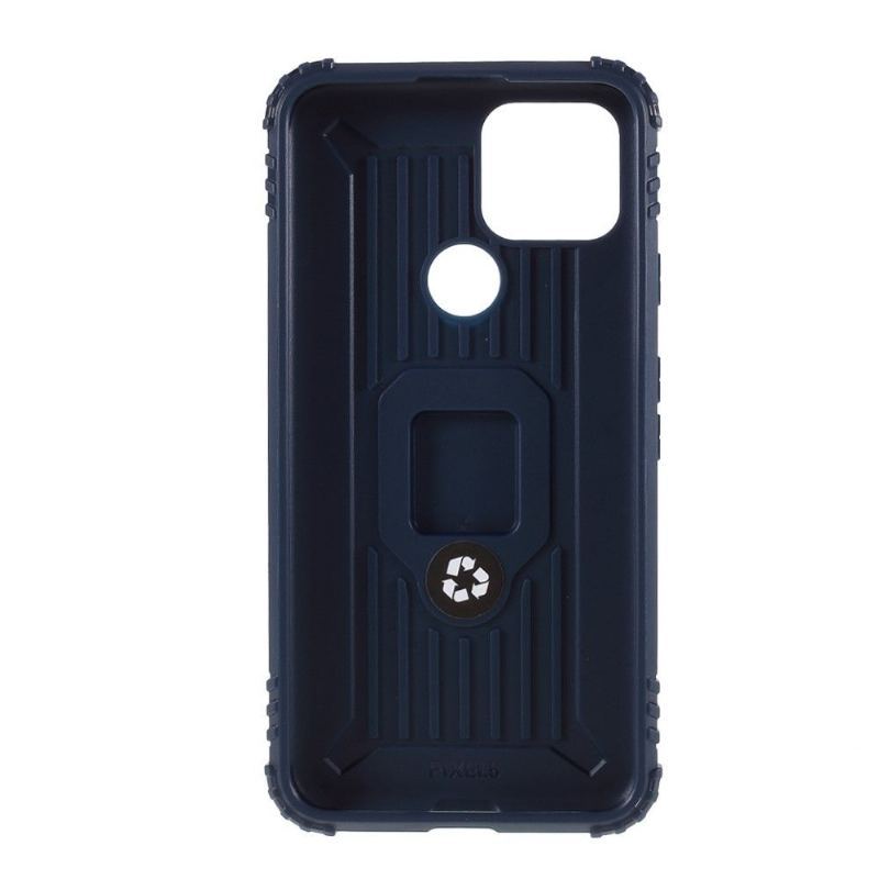 Etui do Google Pixel 5 Biznes Carbon Look Z Pierścieniem Podtrzymującym